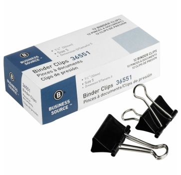 Business Source Fold-back Binder Clips