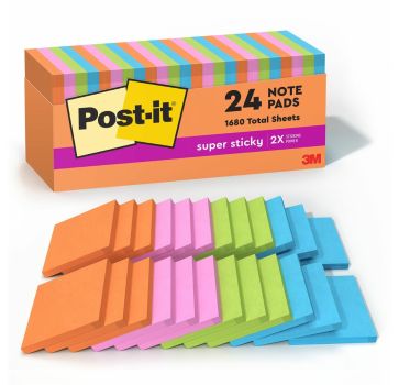 Post-it Super Sticky Notes Cabinet Pack - Energy Boost Color Collection