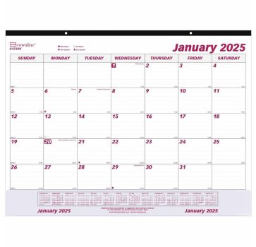Brownline Vinyl Strip Monthly Desk Pad
